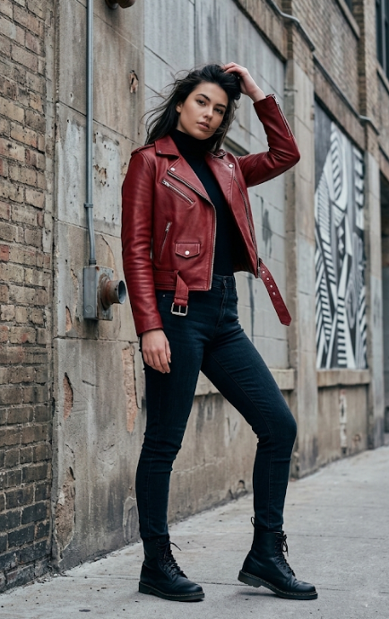 Expert-Level Editing: Cinematic AI  models  for leather jacket